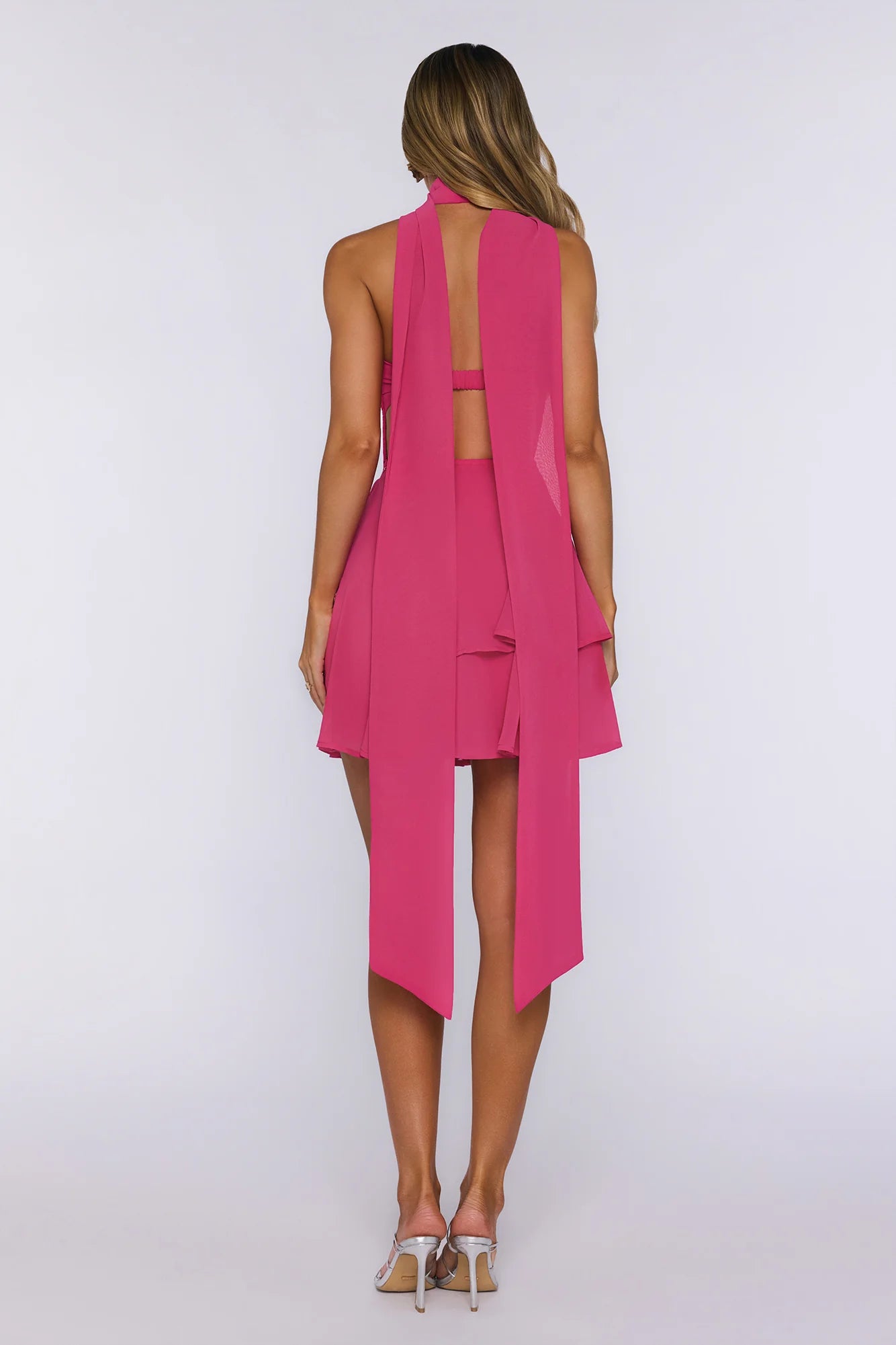Harbour Club Strapless Mini Dress Magenta